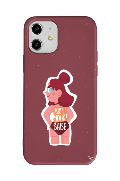 Not Your Babe Lansman Model İçi Kadife Silikon Telefon Kılıfı
