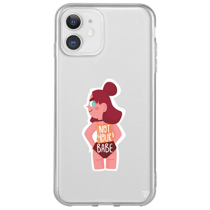 Not Your Babe Lansman Model İçi Kadife Silikon Telefon Kılıfı