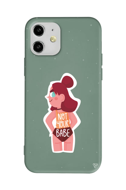 Not Your Babe Lansman Model İçi Kadife Silikon Telefon Kılıfı