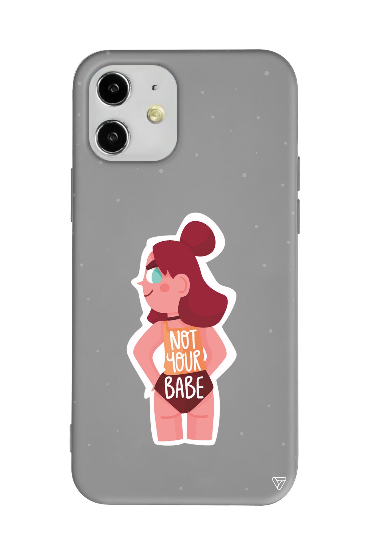 Not Your Babe Lansman Model İçi Kadife Silikon Telefon Kılıfı
