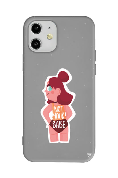 Not Your Babe Lansman Model İçi Kadife Silikon Telefon Kılıfı