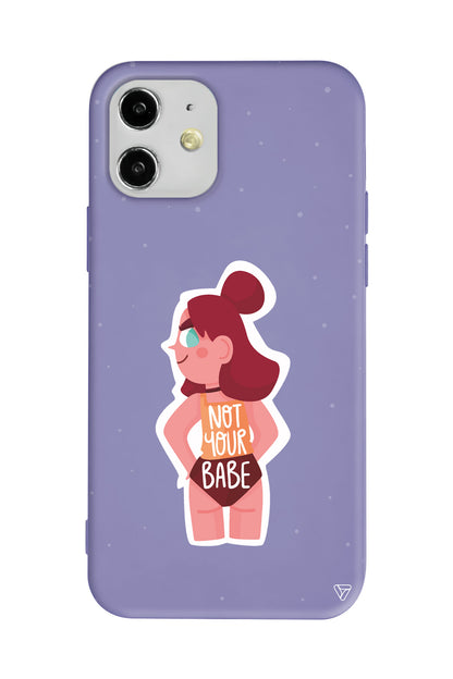 Not Your Babe Lansman Model İçi Kadife Silikon Telefon Kılıfı