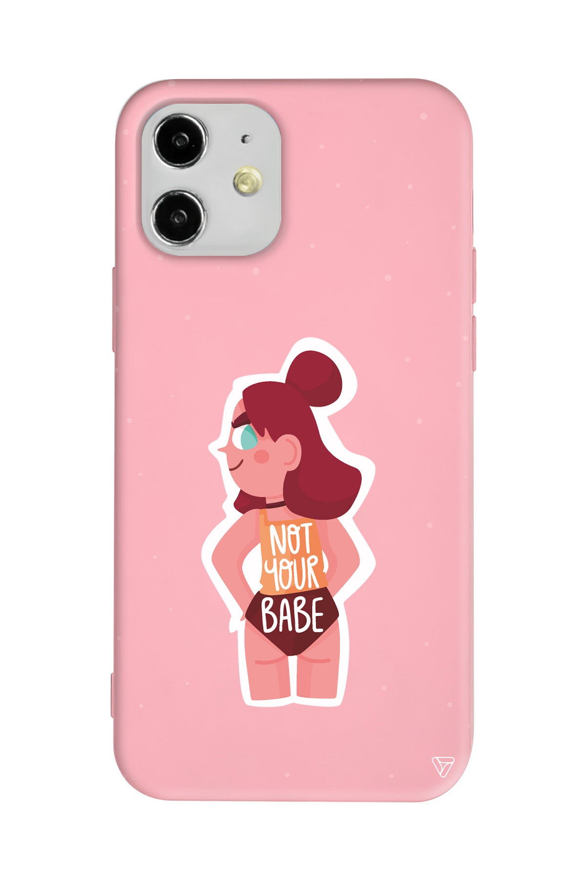 Not Your Babe Lansman Model İçi Kadife Silikon Telefon Kılıfı
