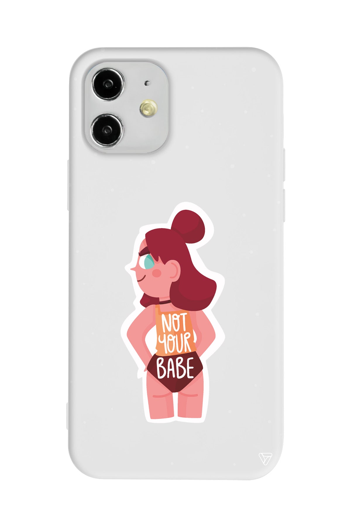 Not Your Babe Lansman Model İçi Kadife Silikon Telefon Kılıfı