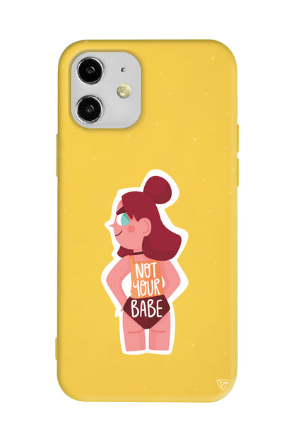 Not Your Babe Lansman Model İçi Kadife Silikon Telefon Kılıfı