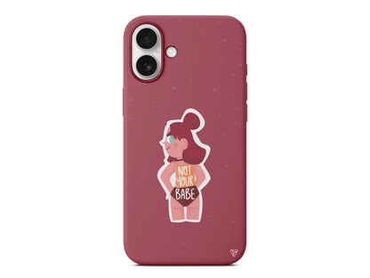 Not Your Babe Lansman Model İçi Kadife Silikon Telefon Kılıfı