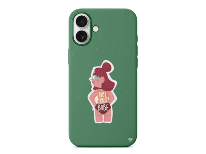 Not Your Babe Lansman Model İçi Kadife Silikon Telefon Kılıfı