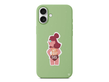 Not Your Babe Lansman Model İçi Kadife Silikon Telefon Kılıfı