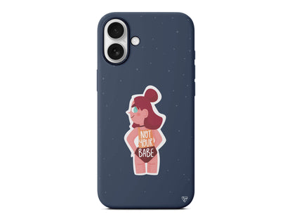 Not Your Babe Lansman Model İçi Kadife Silikon Telefon Kılıfı