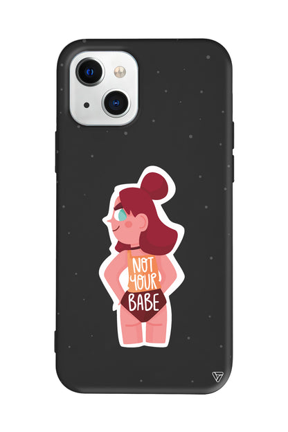 Not Your Babe Lansman Model İçi Kadife Silikon Telefon Kılıfı