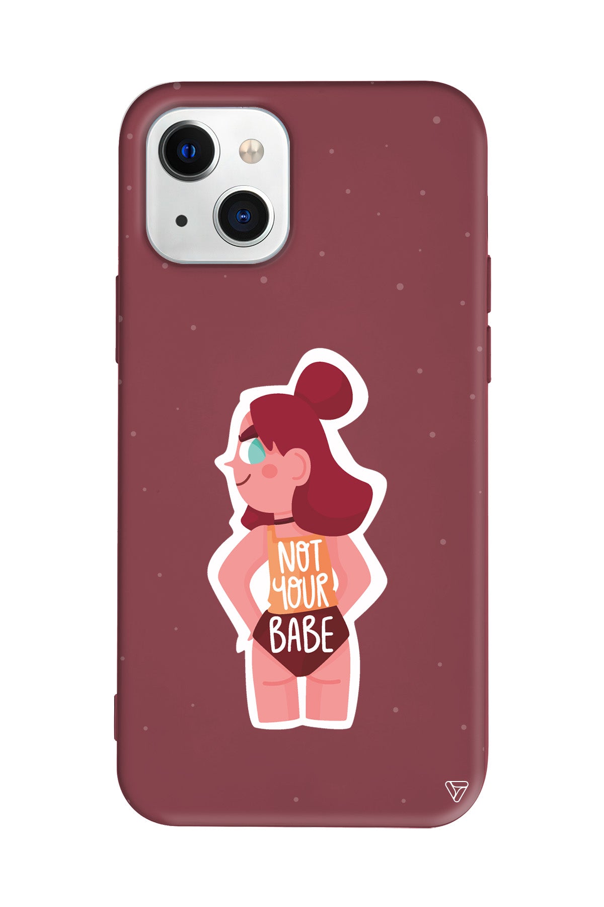 Not Your Babe Lansman Model İçi Kadife Silikon Telefon Kılıfı