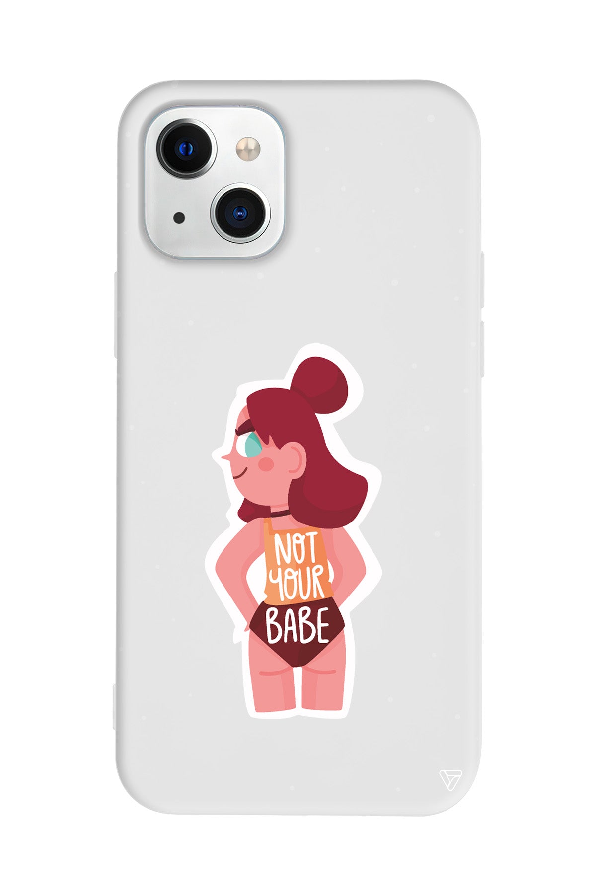 Not Your Babe Lansman Model İçi Kadife Silikon Telefon Kılıfı