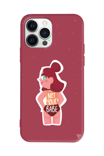 Not Your Babe Lansman Model İçi Kadife Silikon Telefon Kılıfı