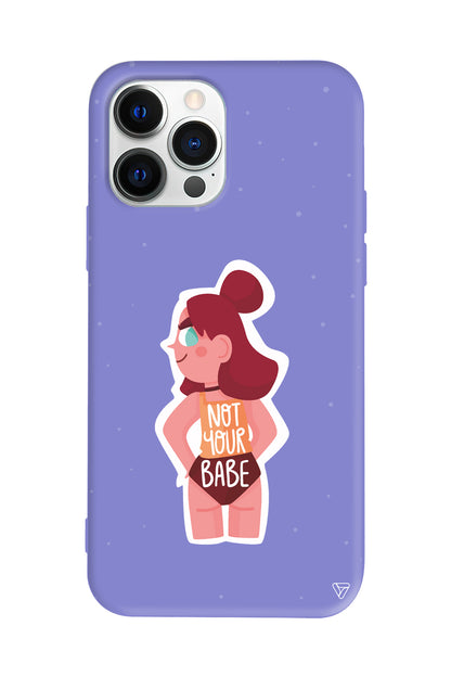 Not Your Babe Lansman Model İçi Kadife Silikon Telefon Kılıfı