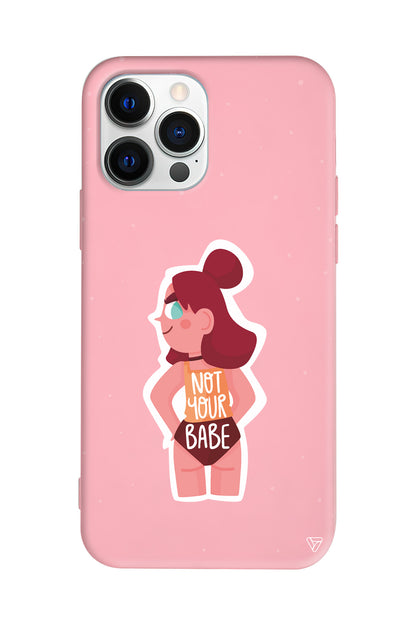 Not Your Babe Lansman Model İçi Kadife Silikon Telefon Kılıfı
