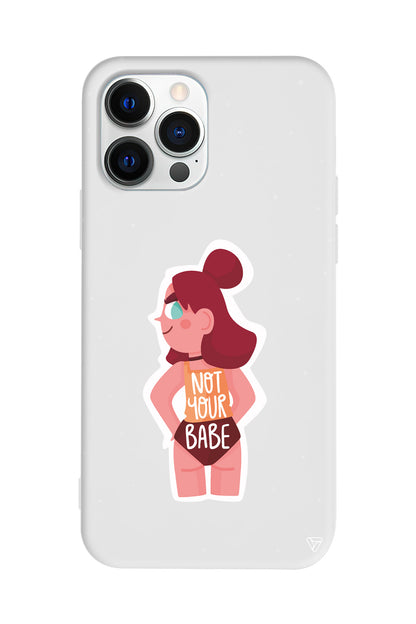 Not Your Babe Lansman Model İçi Kadife Silikon Telefon Kılıfı