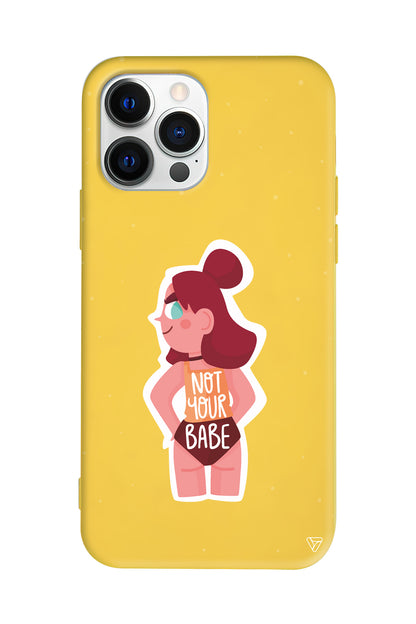 Not Your Babe Lansman Model İçi Kadife Silikon Telefon Kılıfı