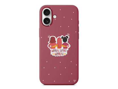 Woman Support Lansman Model İçi Kadife Silikon Telefon Kılıfı