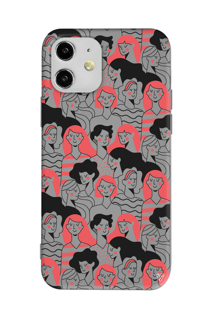 Dunyanin Kadinlari Lansman Model İçi Kadife Silikon Telefon Kılıfı