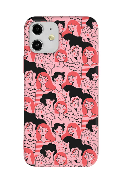 Dunyanin Kadinlari Lansman Model İçi Kadife Silikon Telefon Kılıfı