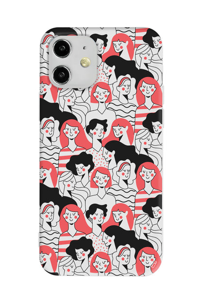 Dunyanin Kadinlari Lansman Model İçi Kadife Silikon Telefon Kılıfı