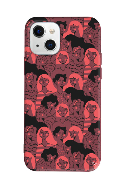 Dunyanin Kadinlari Lansman Model İçi Kadife Silikon Telefon Kılıfı