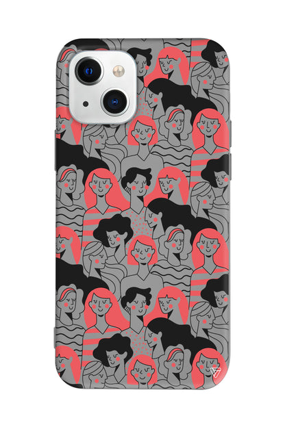 Dunyanin Kadinlari Lansman Model İçi Kadife Silikon Telefon Kılıfı