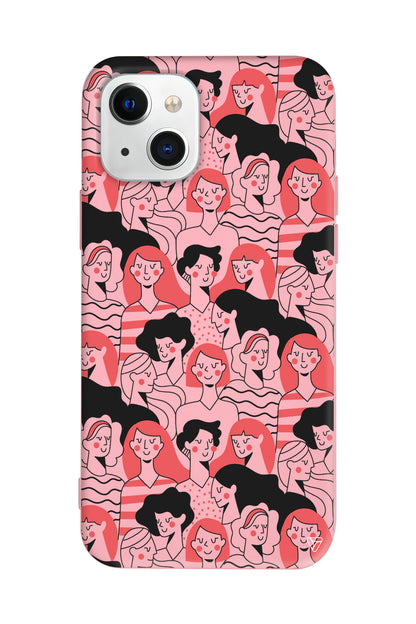 Dunyanin Kadinlari Lansman Model İçi Kadife Silikon Telefon Kılıfı