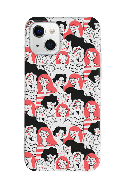 Dunyanin Kadinlari Lansman Model İçi Kadife Silikon Telefon Kılıfı