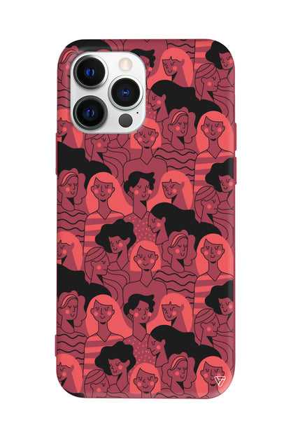 Dunyanin Kadinlari Lansman Model İçi Kadife Silikon Telefon Kılıfı