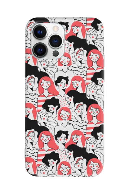 Dunyanin Kadinlari Lansman Model İçi Kadife Silikon Telefon Kılıfı