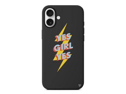 Yes Girl Lansman Model İçi Kadife Silikon Telefon Kılıfı – Plus Serisine Özel