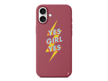 Yes Girl Lansman Model İçi Kadife Silikon Telefon Kılıfı – Plus Serisine Özel