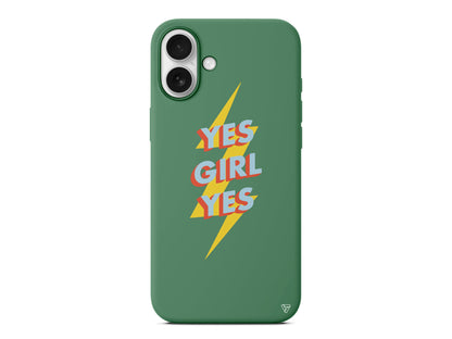 Yes Girl Lansman Model İçi Kadife Silikon Telefon Kılıfı – Plus Serisine Özel