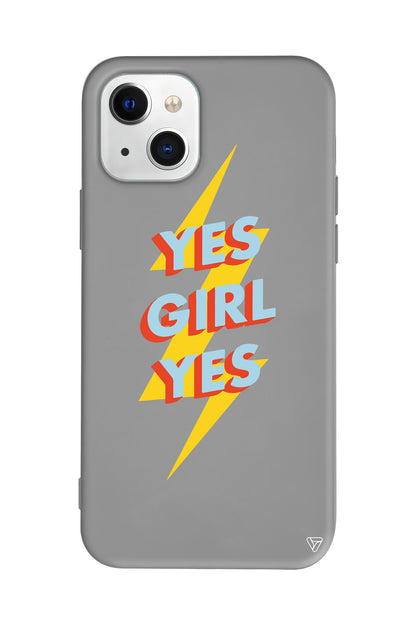 Yes Girl Lansman Model İçi Kadife Silikon Telefon Kılıfı – Plus Serisine Özel