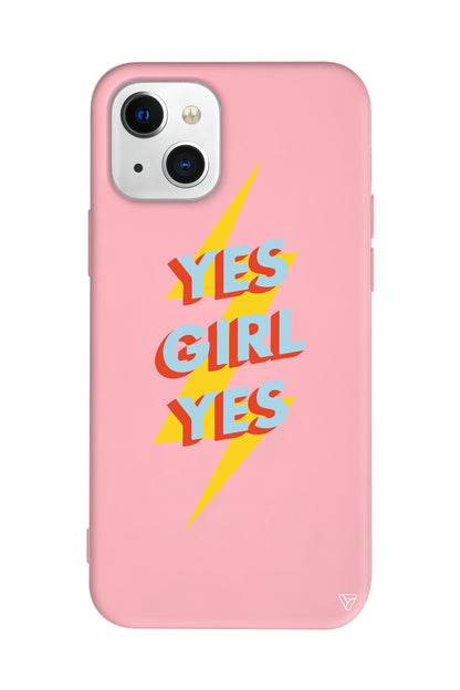 Yes Girl Lansman Model İçi Kadife Silikon Telefon Kılıfı – Plus Serisine Özel