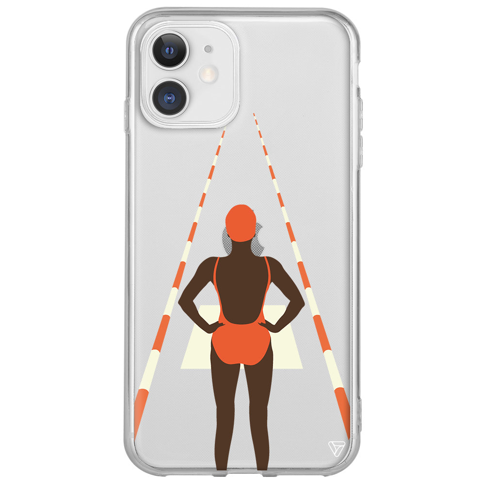 Swimmer Lansman Model İçi Kadife Silikon Telefon Kılıfı