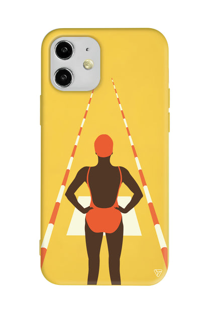 Swimmer Lansman Model İçi Kadife Silikon Telefon Kılıfı