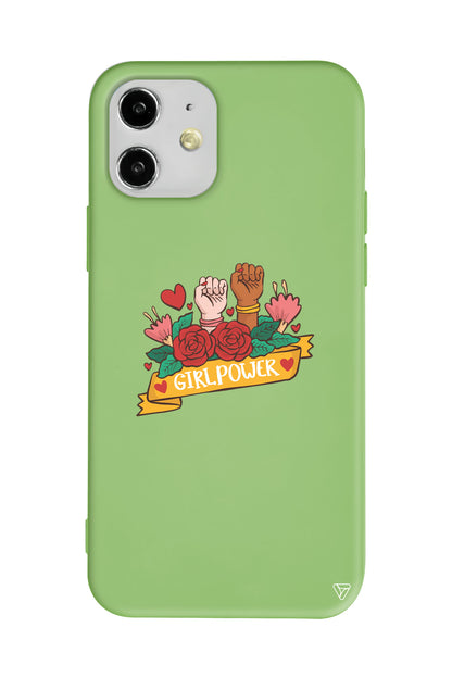 Girl Power 2 Lansman Model İçi Kadife Silikon Telefon Kılıfı