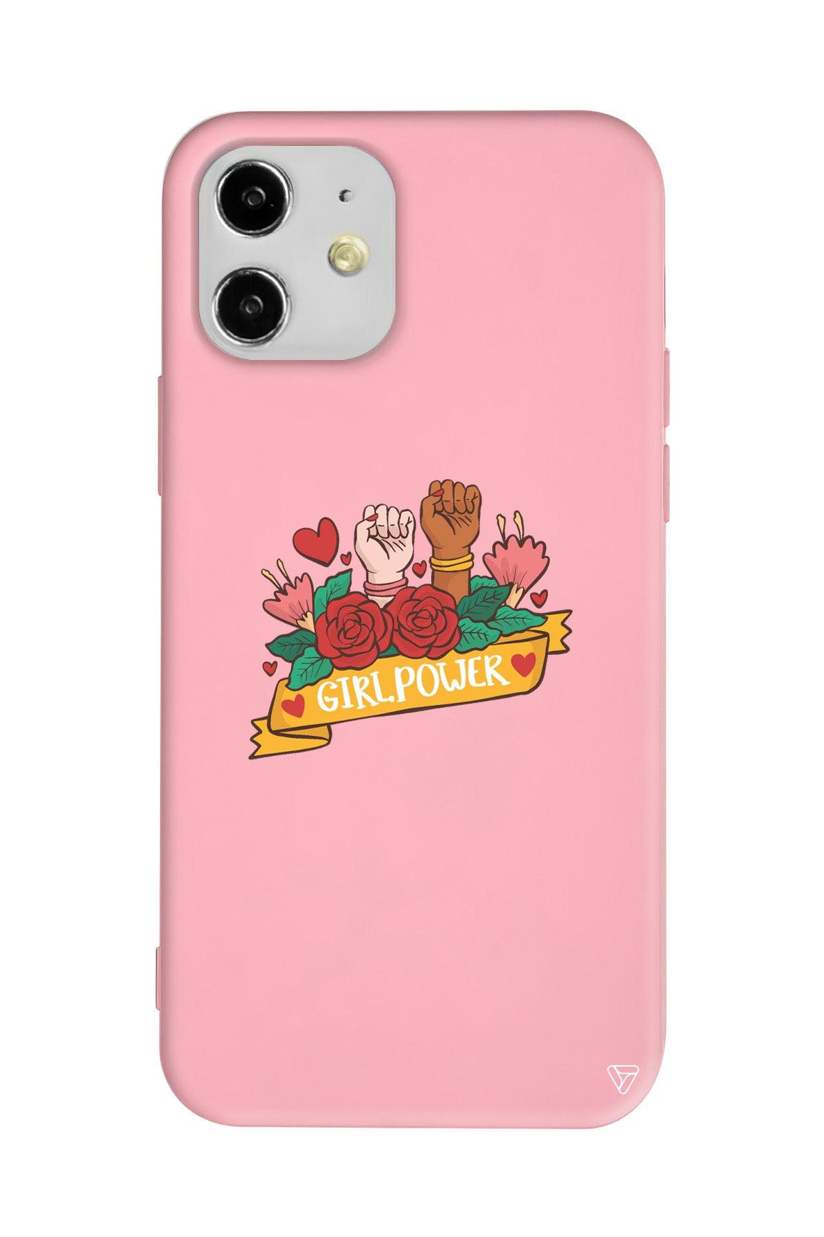 Girl Power 2 Lansman Model İçi Kadife Silikon Telefon Kılıfı