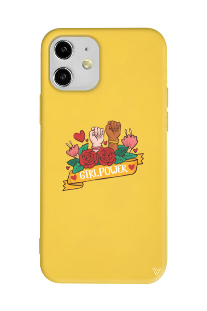 Girl Power 2 Lansman Model İçi Kadife Silikon Telefon Kılıfı