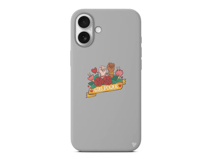 Girl Power 2 Lansman Model İçi Kadife Silikon Telefon Kılıfı – Plus Serisine Özel