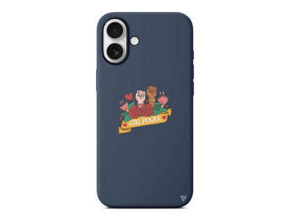 Girl Power 2 Lansman Model İçi Kadife Silikon Telefon Kılıfı