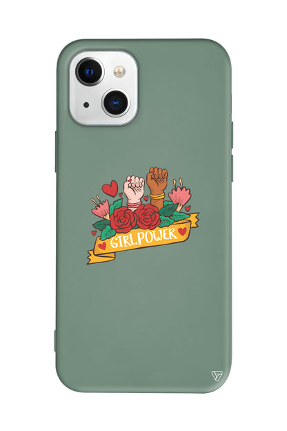 Girl Power 2 Lansman Model İçi Kadife Silikon Telefon Kılıfı – Plus Serisine Özel