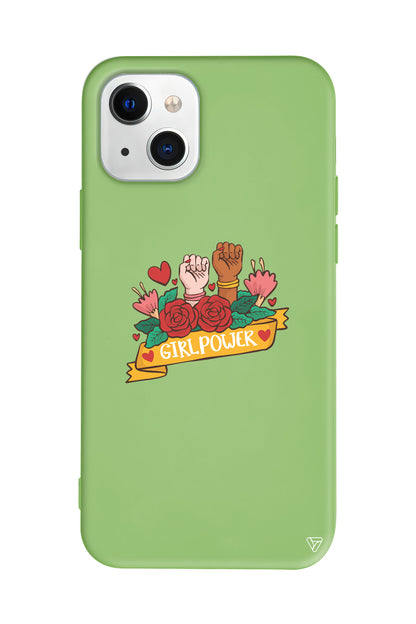 Girl Power 2 Lansman Model İçi Kadife Silikon Telefon Kılıfı – Plus Serisine Özel