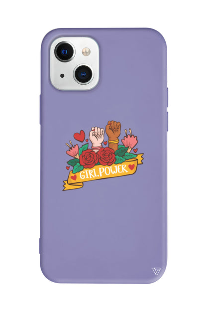 Girl Power 2 Lansman Model İçi Kadife Silikon Telefon Kılıfı