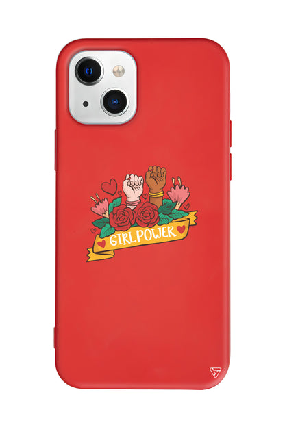 Girl Power 2 Lansman Model İçi Kadife Silikon Telefon Kılıfı – Plus Serisine Özel