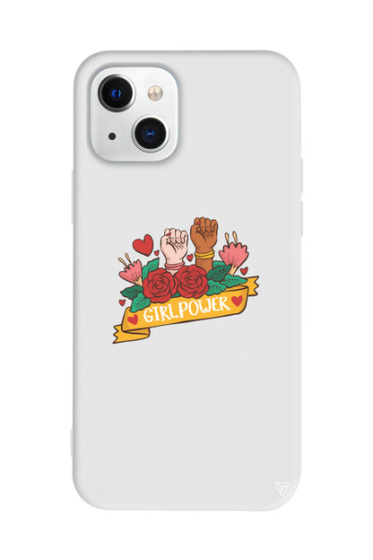 Girl Power 2 Lansman Model İçi Kadife Silikon Telefon Kılıfı