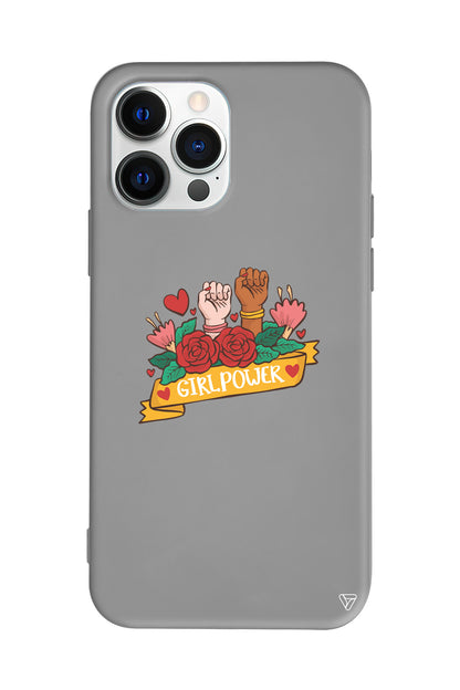 Girl Power 2 Lansman Model İçi Kadife Silikon Telefon Kılıfı