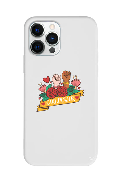 Girl Power 2 Lansman Model İçi Kadife Silikon Telefon Kılıfı